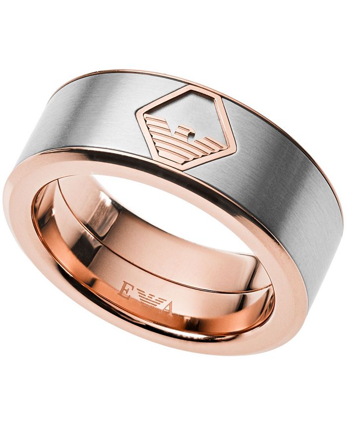 Armani stainless sales steel ring