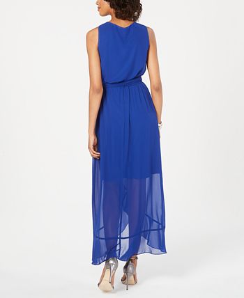 SL Fashions - Surplice High-Low Maxi Dress