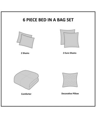 Malia Embroidered 6-Pc. Comforter Set, King/California King