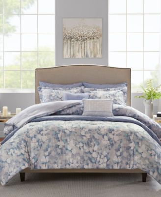 Madison Park - Erica Full/Queen 8 Piece Printed Seersucker Comforter and Coverlet Set Collection