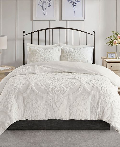 Madison Park Viola Full Queen 3 Piece Tufted Cotton Chenille