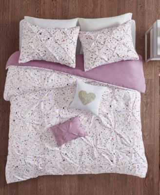 Abby Pintucked Metallic 4-Pc. Comforter Set, Twin/Twin XL