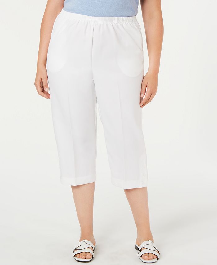 Alfred Dunner Plus Size Classic Pull-On Capris - Macy's