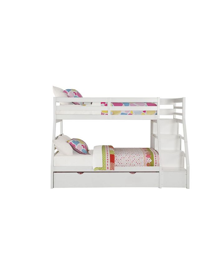 Acme Furniture Jason Twin Over Full Bunk Bed with Storage, Ladder