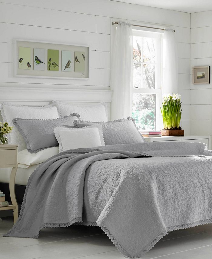 Laura Ashley Heirloom Crochet Quilt Set, Twin Macy's