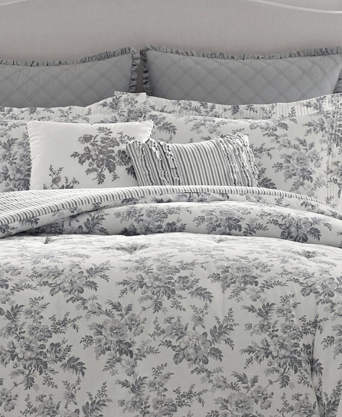 Laura Ashley Annalise Floral Comforter Set, Full/Queen Macy's