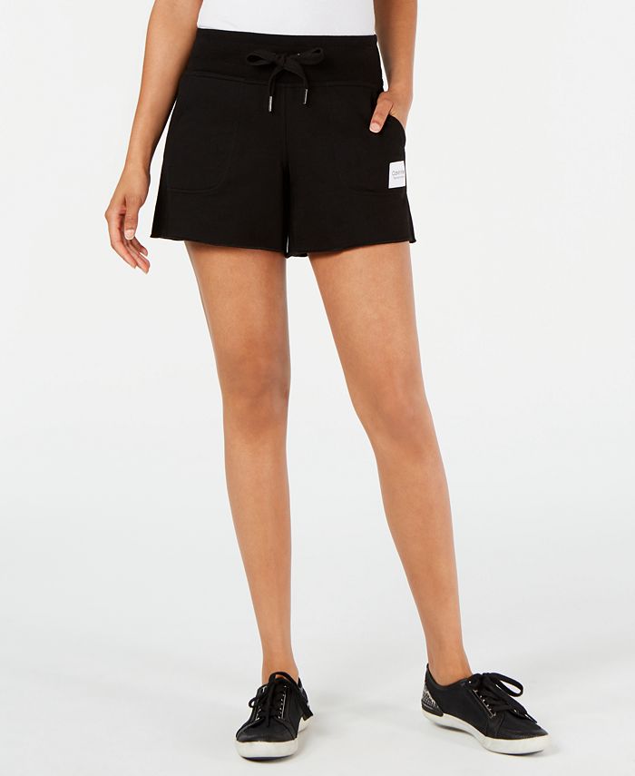 Calvin Klein Ribbed-Waist Raw-Hem Shorts & Reviews - Shorts - Women ...