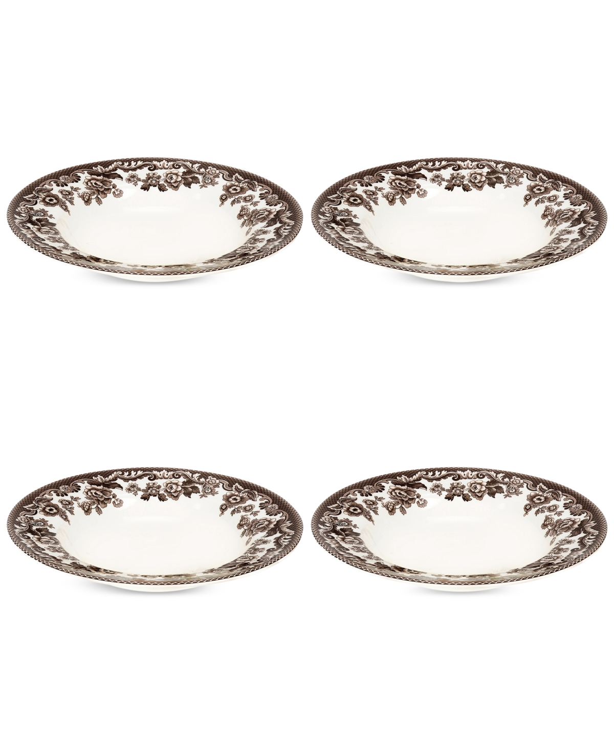 Delamere Soup Plates, Set of 4 - Brown