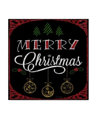 Trademark Global Jean Plout 'Merry Christmas Typography' Canvas Art ...