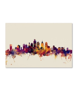Trademark Global Michael Tompsett 'philadelphia Skyline Iv' Canvas Art In Multi