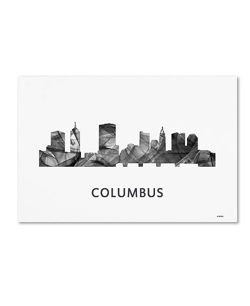 Trademark Global Marlene Watson &#39;Columbus Ohio Skyline WB-BW&#39; Canvas Art - 30&quot; x 47&quot; & Reviews ...