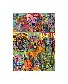 Dean Russo 'Nine Up of Dogs' Canvas Art - 35" x 47"