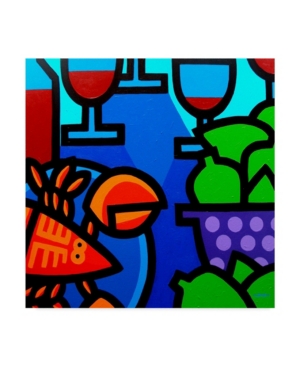 Trademark Global John Nolan 'lobster Wine And Limes' Canvas Art In Multi