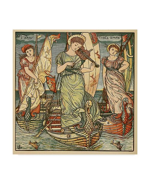Walter Crane I Saw Three Ships Pub 1889 Canvas Art 35 X 35