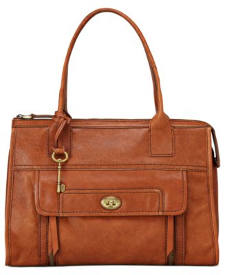 Fossil Stanton Leather Satchel - Handbags & Accessories - Macy's