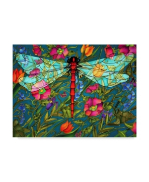 Trademark Global Holly Carr 'red Dragonfly' Canvas Art In Multi