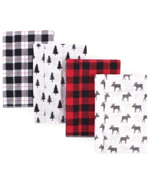 Hudson Baby One size Flannel Burp Cloths 4 Pack