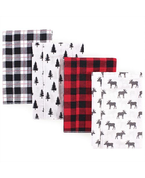 Hudson Baby One Size Flannel Burp Cloths 4 Pack Reviews All Kids Accessories Kids Macy S