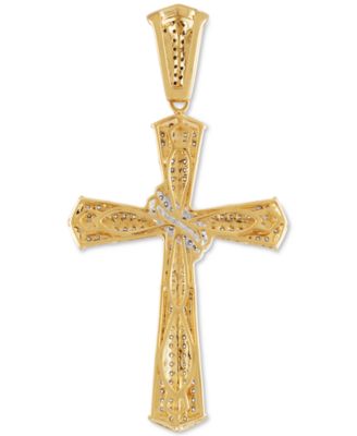 Diamond Cluster Cross Pendant (1/2 ct. t.w.) in 10k Gold