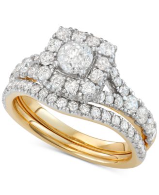 Diamond Halo Bridal Set (2 ct. t.w.) in 14K White, Yellow or Rose Gold image