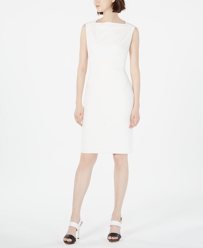 Calvin Klein Boat-Neck Sheath Dress & Reviews - Dresses - Women - Macy's