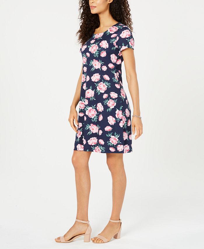 Karen Scott Sport Short-Sleeve Dress, Created for Macy's - Macy's
