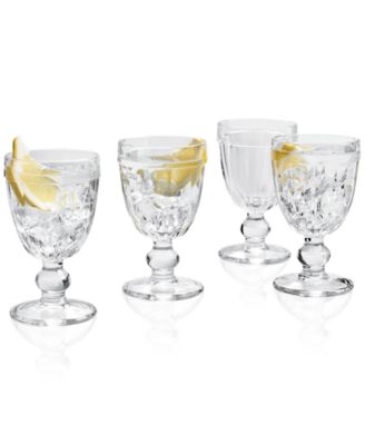 Martha Stewart Collection - La Dolce Vita Clear Footed Goblets, Set of 4, Created for Macy's