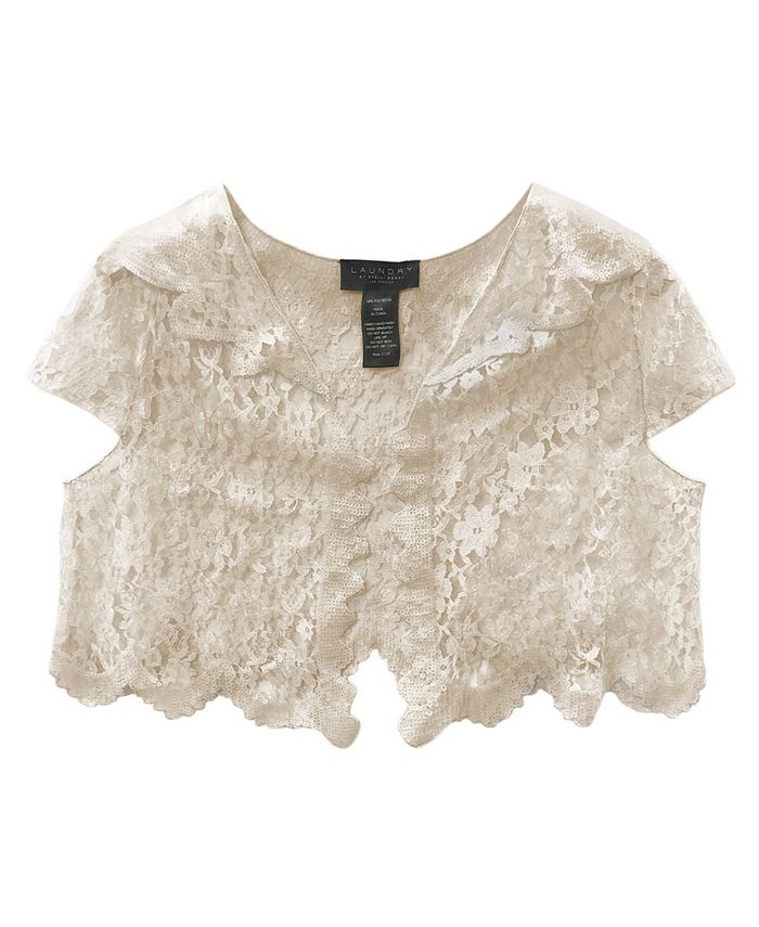 Laundry by Shelli Segal Sequin and Lace Vest - Macy's