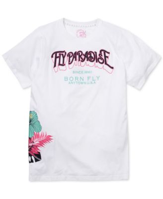 Born Fly - Men's Slim-Fit Embroidered Paradise T-Shirt