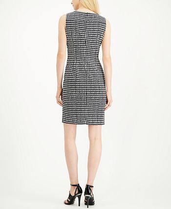 Calvin Klein Houndstooth Sheath Dress - Macy's