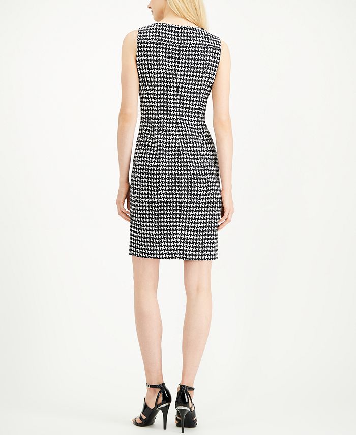 Calvin Klein Houndstooth Sheath Dress - Macy's