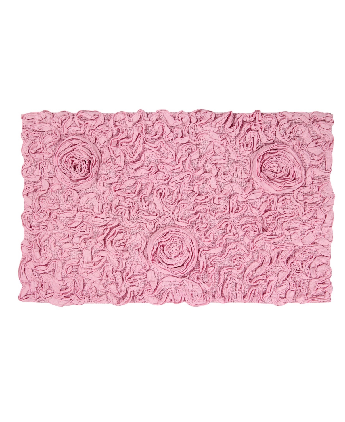 Home Weavers Bell Flower Bath Rug, 24" X 40" In Pink