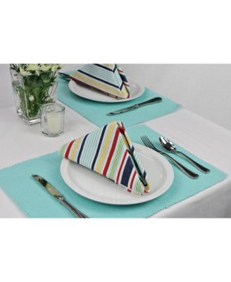 Basic Primary Saturated Stripe Napkin, Set of 6