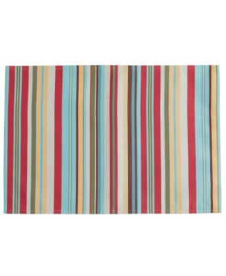 Summer Stripe Polyester Placemat, Set of 6