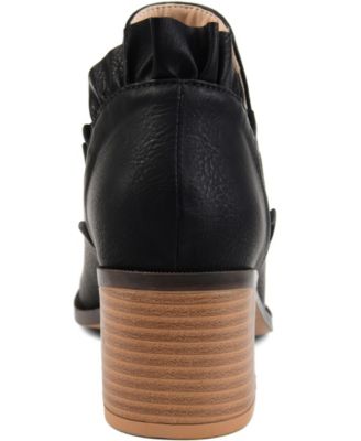 Women's Lennie Ruffle Detail Stacked Block Heel Booties