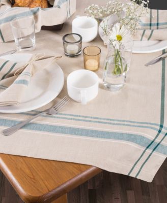 Chambray French Stripe Tablecloth 60" x 84"