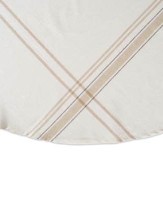 Chambray French Stripe Tablecloth 70" Round