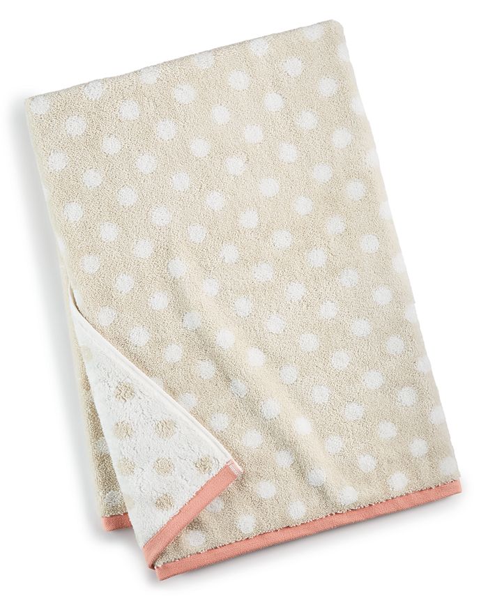 Martha Stewart Collection 30 x 54 Cotton Dot Spa Fashion Bath Towel,  Created for Macy's - Macy's