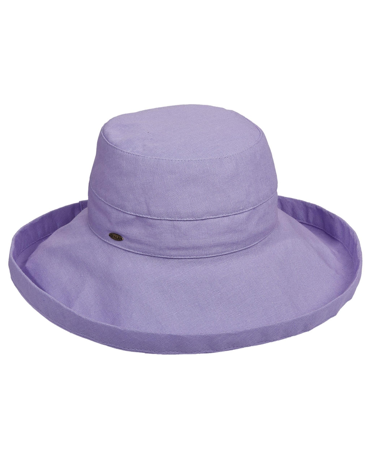 Scala Cotton Big Brim With Inner Drawstring In Light Purple