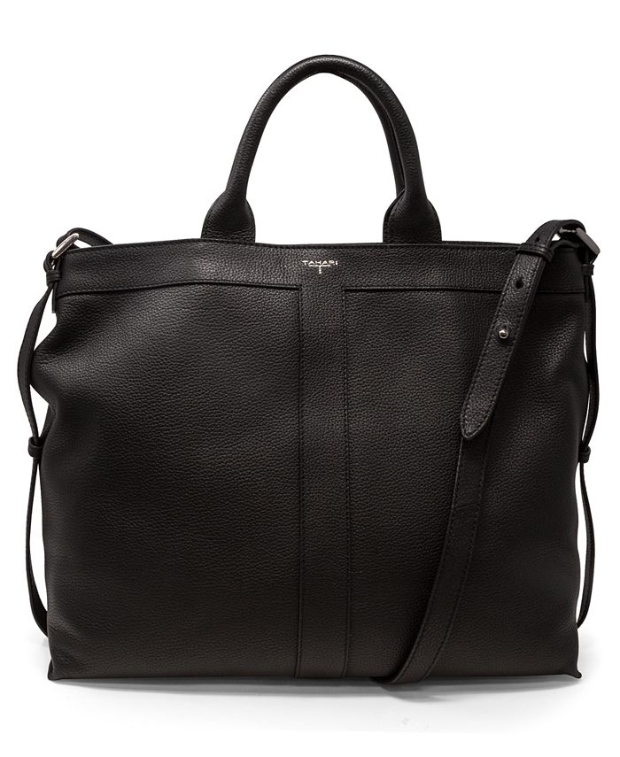 T tahari clearance leather tote