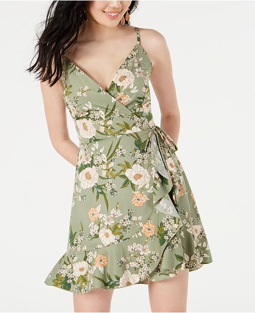 Speechless Juniors Floral Faux Wrap Dress Reviews Dresses