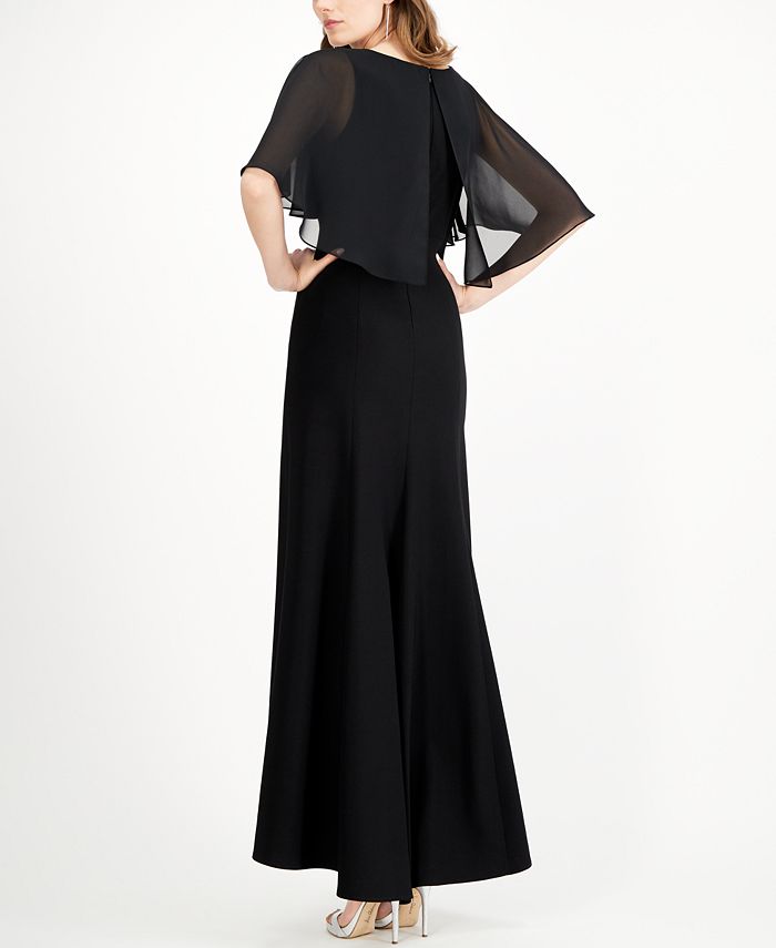 R & M Richards Embellished Capelet Gown & Reviews - Dresses - Women ...