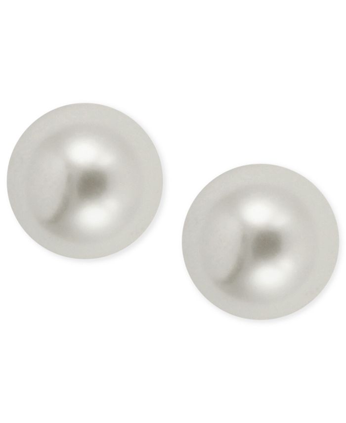 Anne Klein - Gold-Tone Simulated Pearl Stud Earrings