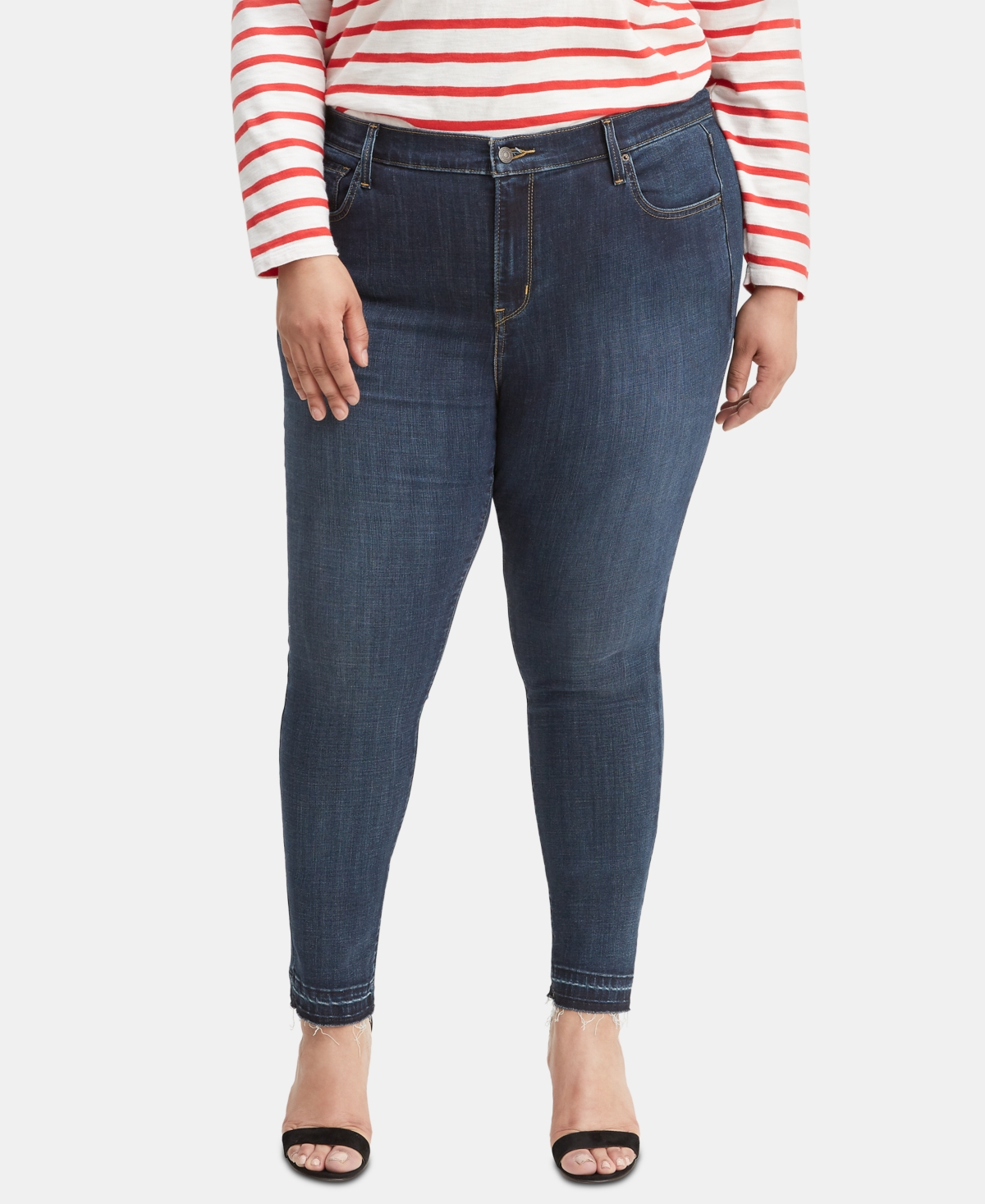 Trendy Plus Size 721 High-Rise Skinny Jeans - Straight Through