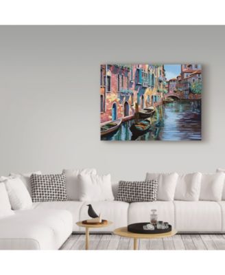 Guido Borelli 'Venezia in Rosa' Canvas Art - 14" x 19"