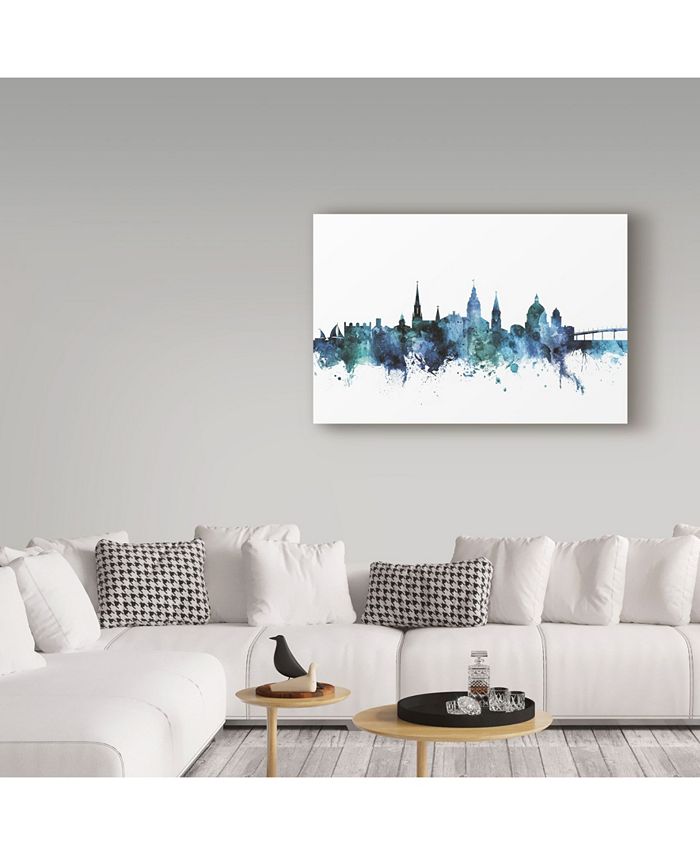 Trademark Global Michael Tompsett 'Annapolis Maryland Blue Teal Skyline