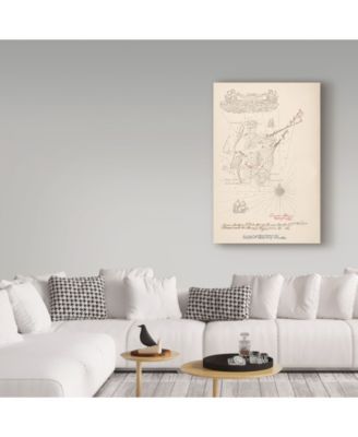 Trademark Global Robert Louis Stevenson 'Map Of Treasure Island' Canvas Art - 16" x 24"