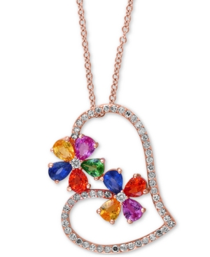 image of Effy Multi-Gemstone (2-1/8 ct t.w.) & Diamond (1/4 ct. t.w.) 18