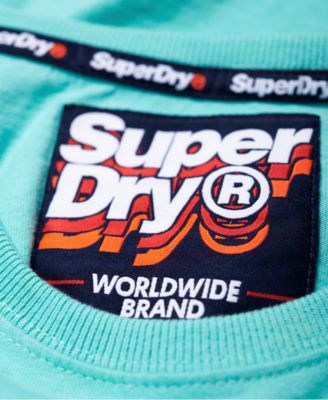 T-shirt Superdry Manches Courtes Homme – Blanc, Motif Ticket Infill, Neuf Avec étiquettes