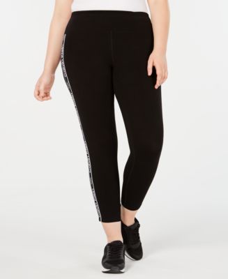 Calvin Klein Big Girls Logo Side Stripe Leggings - Macy's